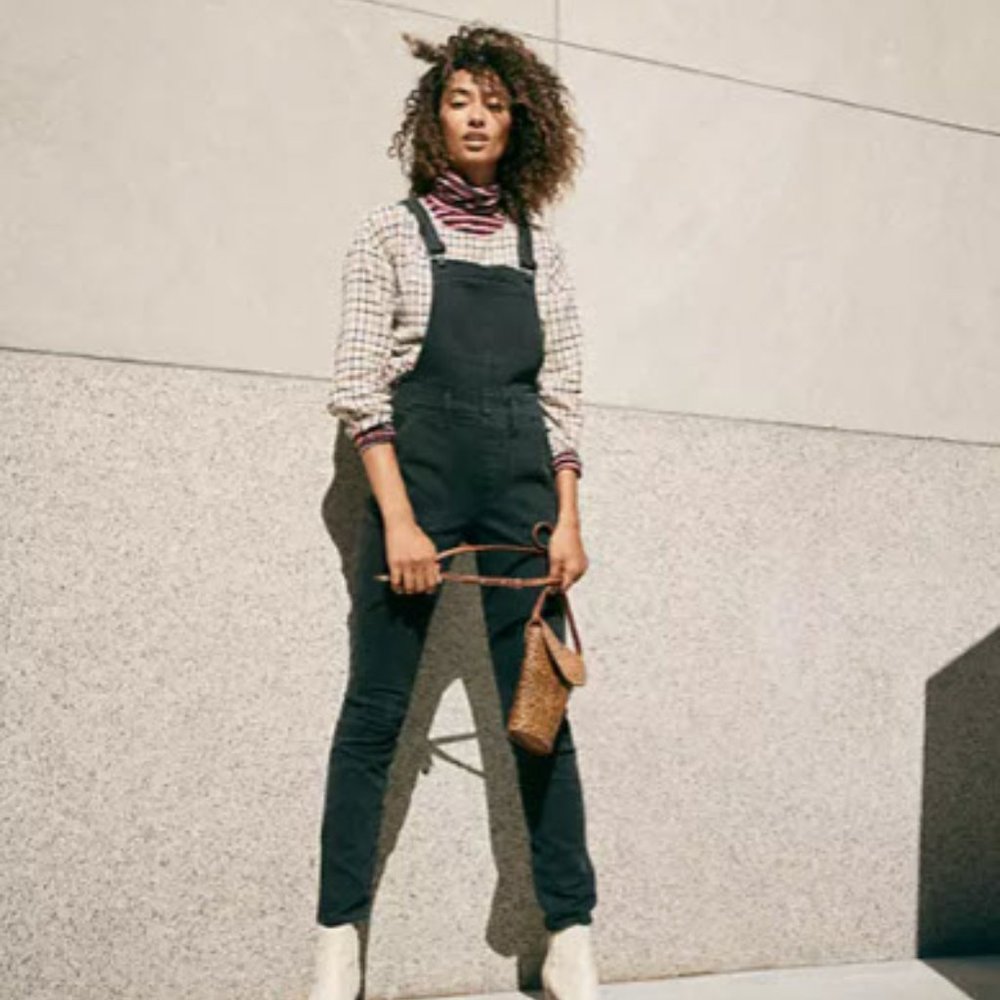 [MADEWELL] Skinny Overalls in Lunar Wash